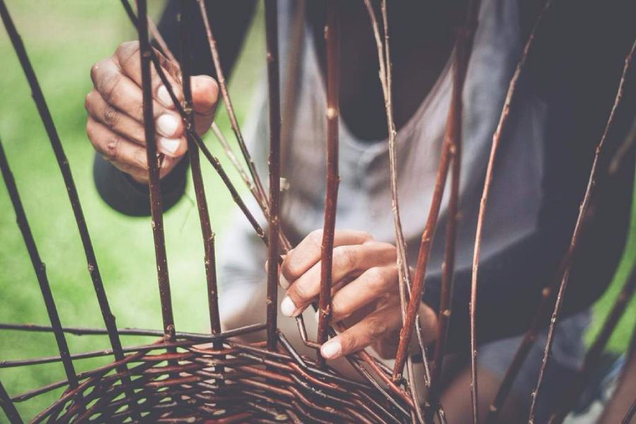 Czech handmade products made by Sheltered workshops Kopeček - wicker basket.